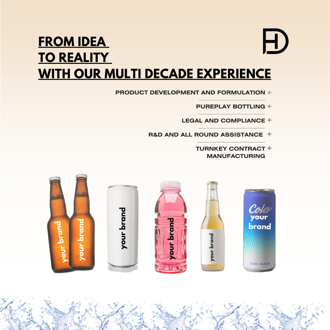Beverage contract manufacturing India. (DH Brands)